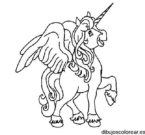 Dibujo de un gracioso unicornio