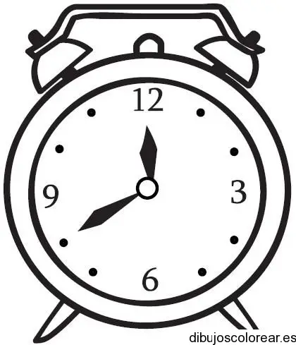 Dibujo de un reloj despertador