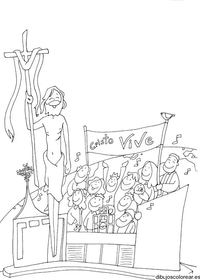 Dibujo de la resurrección de Jesucristo