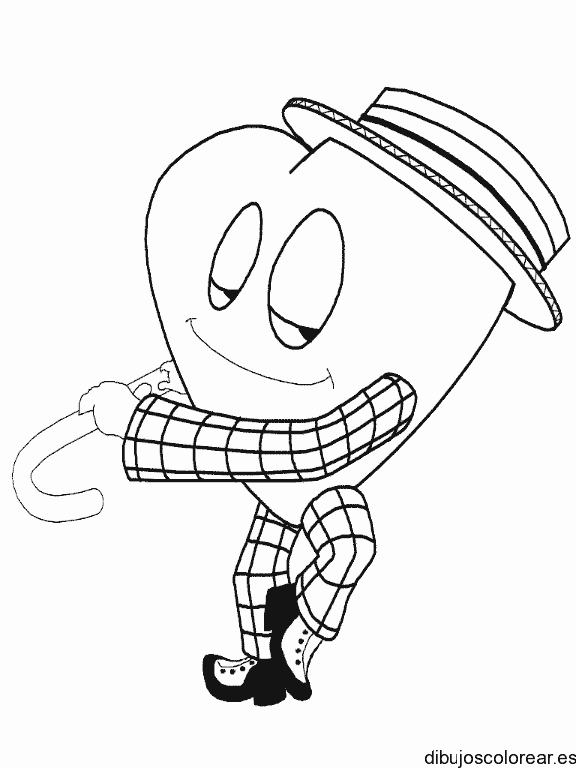 Dibujo de un corazón bailarín