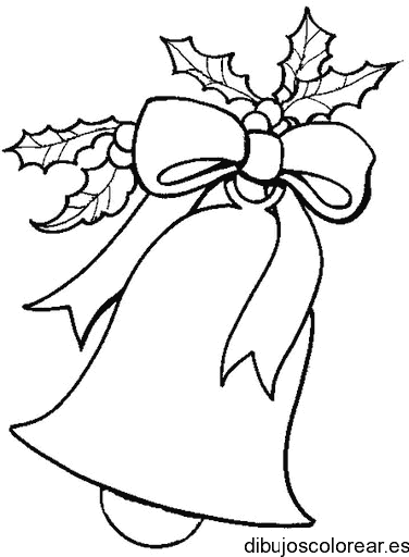 Dibujo de una campana navideña