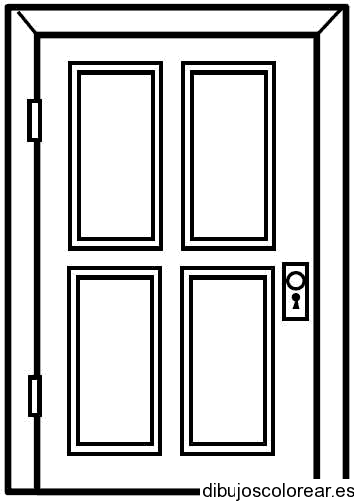 Dibujo de una puerta cerrada