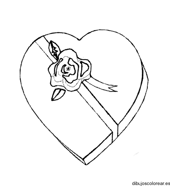 Dibujo de un corazón atado