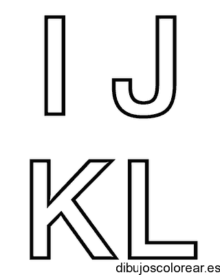Dibujo de las letras I a la L