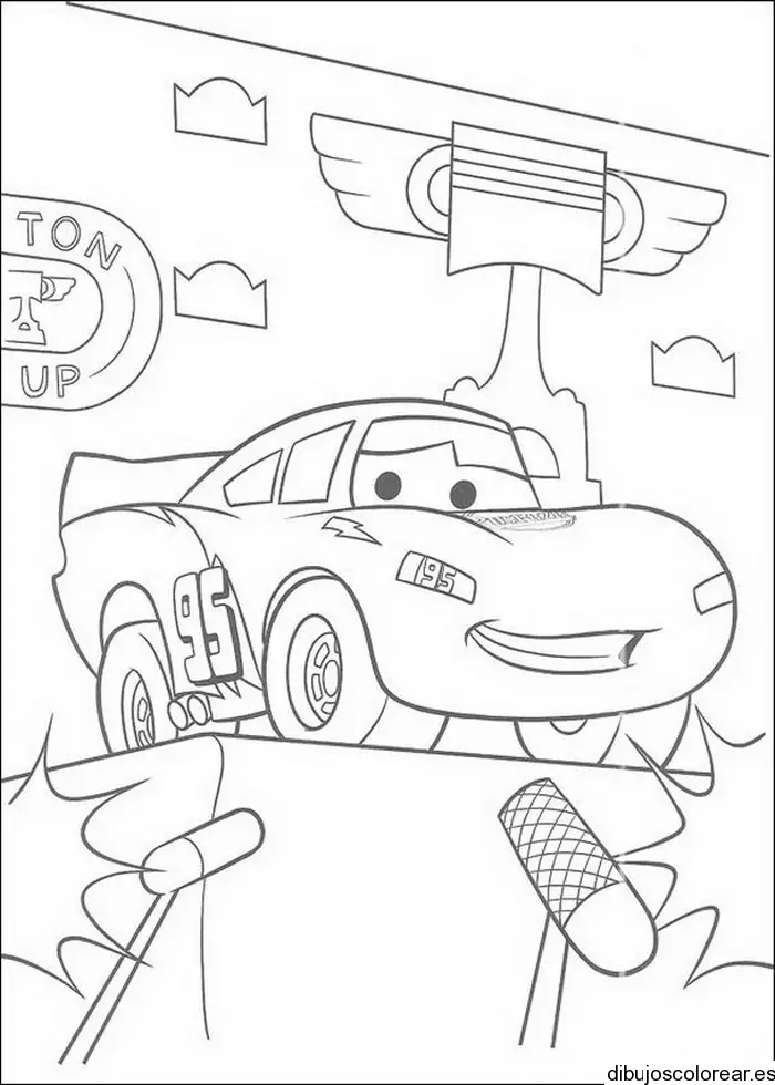 Dibujo de un coche triunfador