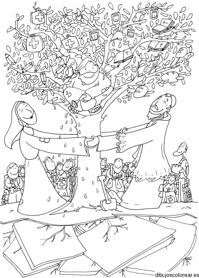 Dibujo de una celebración religiosa