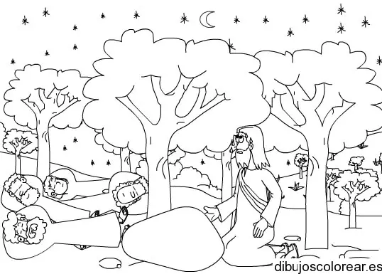 Dibujo de Jesús y los apóstoles