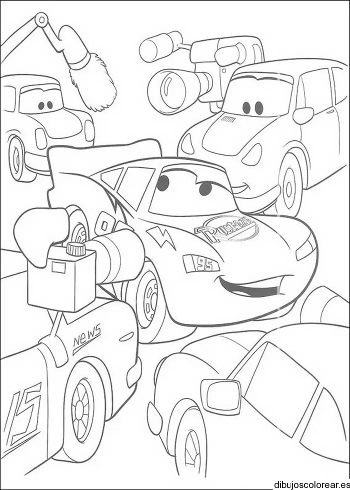 Dibujo de los coches de Cars