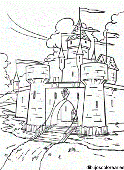 Dibujo de un castillo antiguo