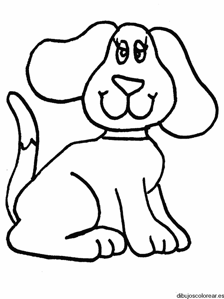 Dibujo de una perra sonriendo