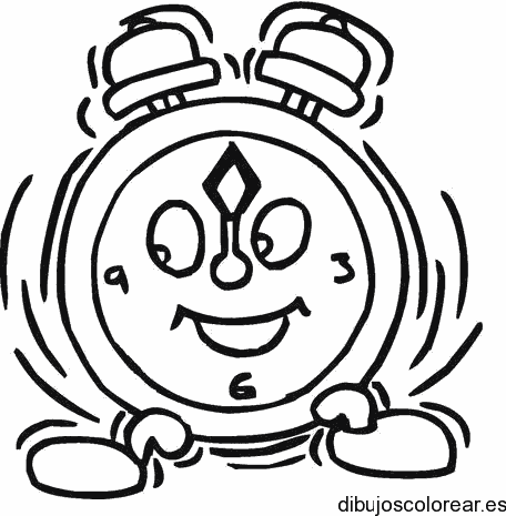 Dibujo de un reloj sonando