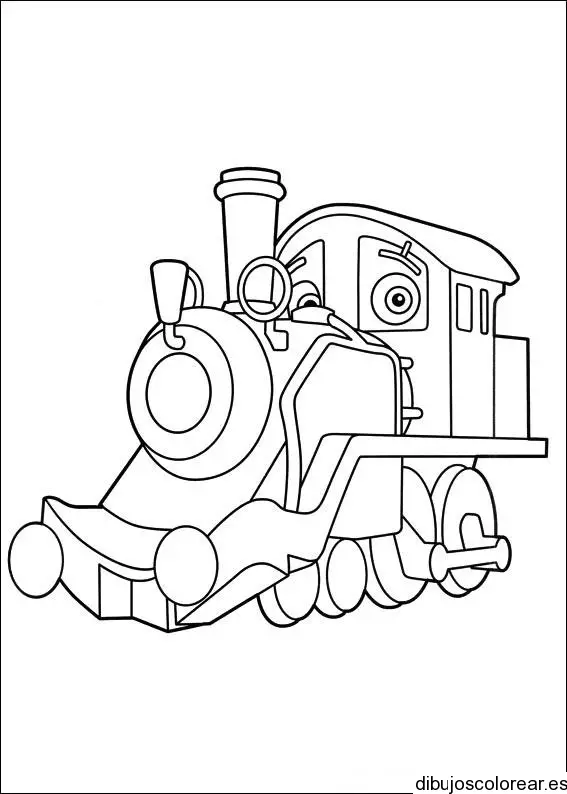 Dibujo de pequeño tranvía