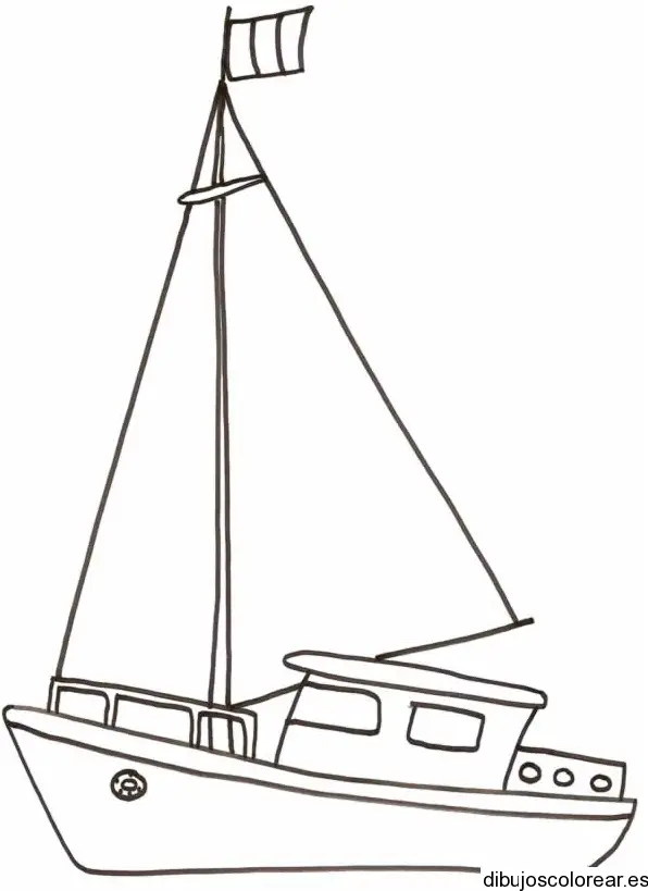 Dibujo de un placentero barco de vela