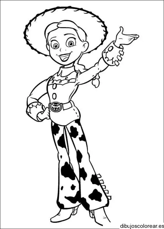 Dibujo de Jessie saludando