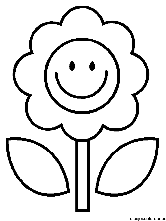 Dibujo de un girasol sonriendo