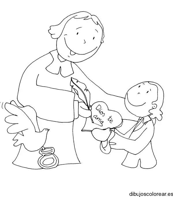Dibujo con leyenda Dios te ama