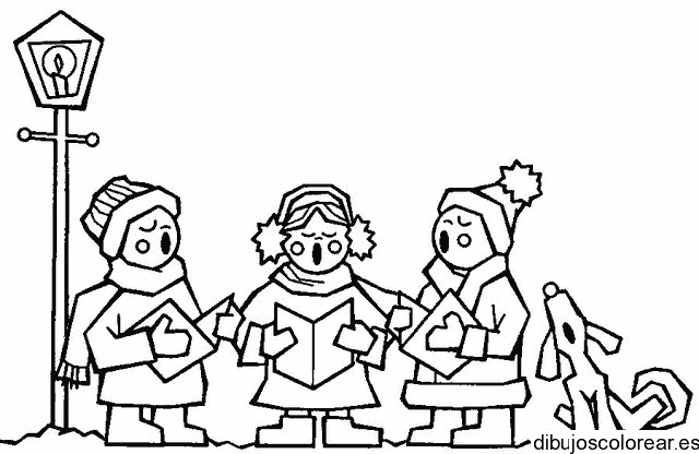 Dibujo de coristas cantando