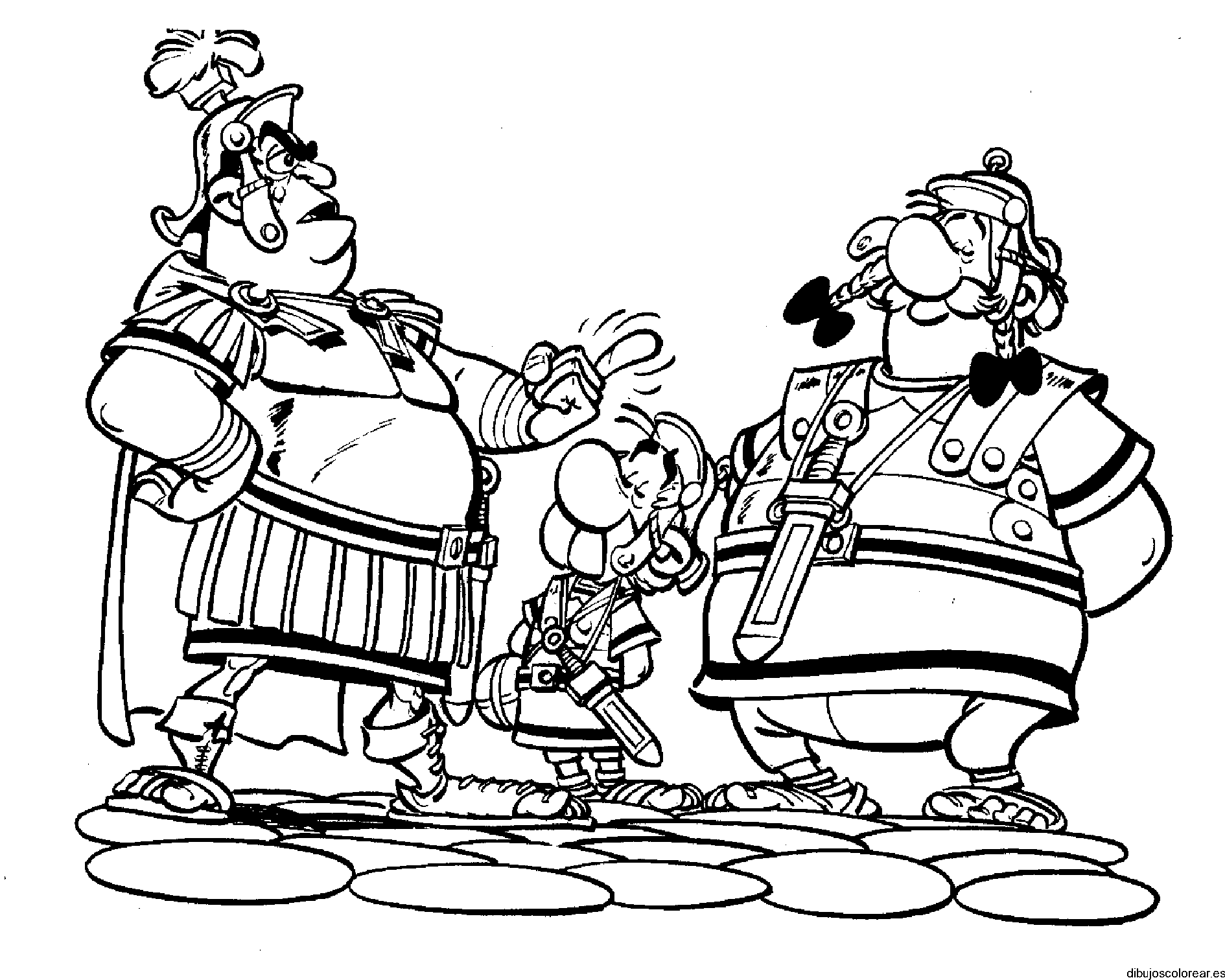 Dibujo de Asterix y Obelix en Roma