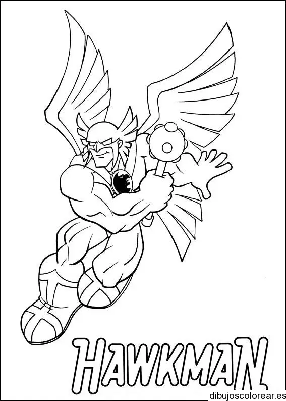 Dibujo de un superhéroe con alas