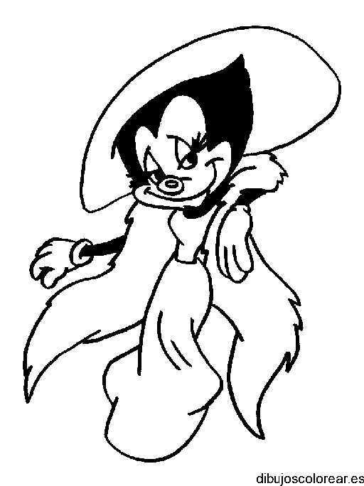Dibujo de una Animaniac con sombrero