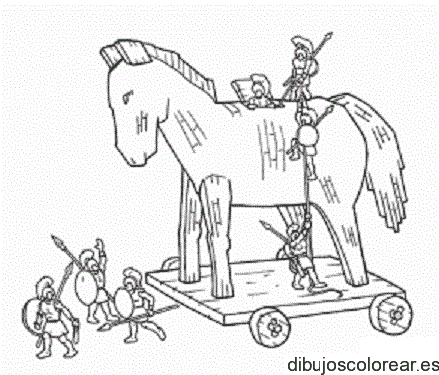 Dibujo de un caballo de madera