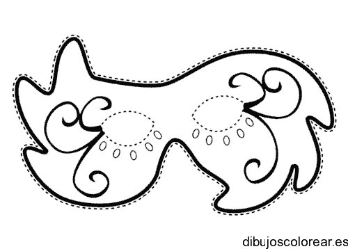 Dibujo de un vistoso antifaz