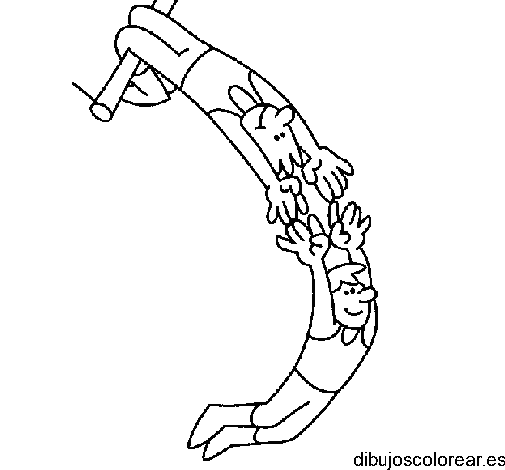 Dibujo de niños trapecistas