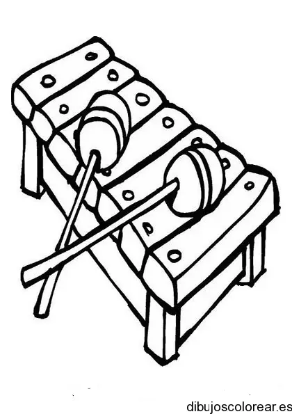 Dibujo de una marimba
