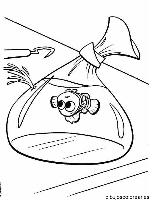 Dibujo de un pez atrapado