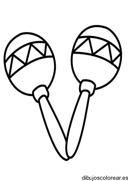 Dibujo de un par de maracas