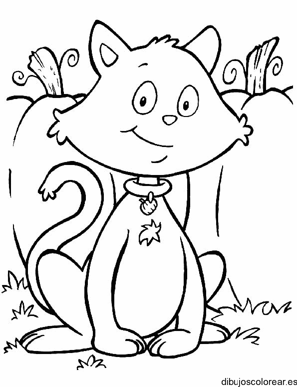 Dibujo de un gato risueño