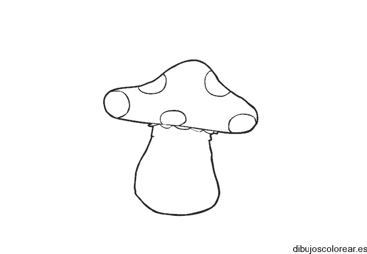 Dibujo de un pequeño hongo