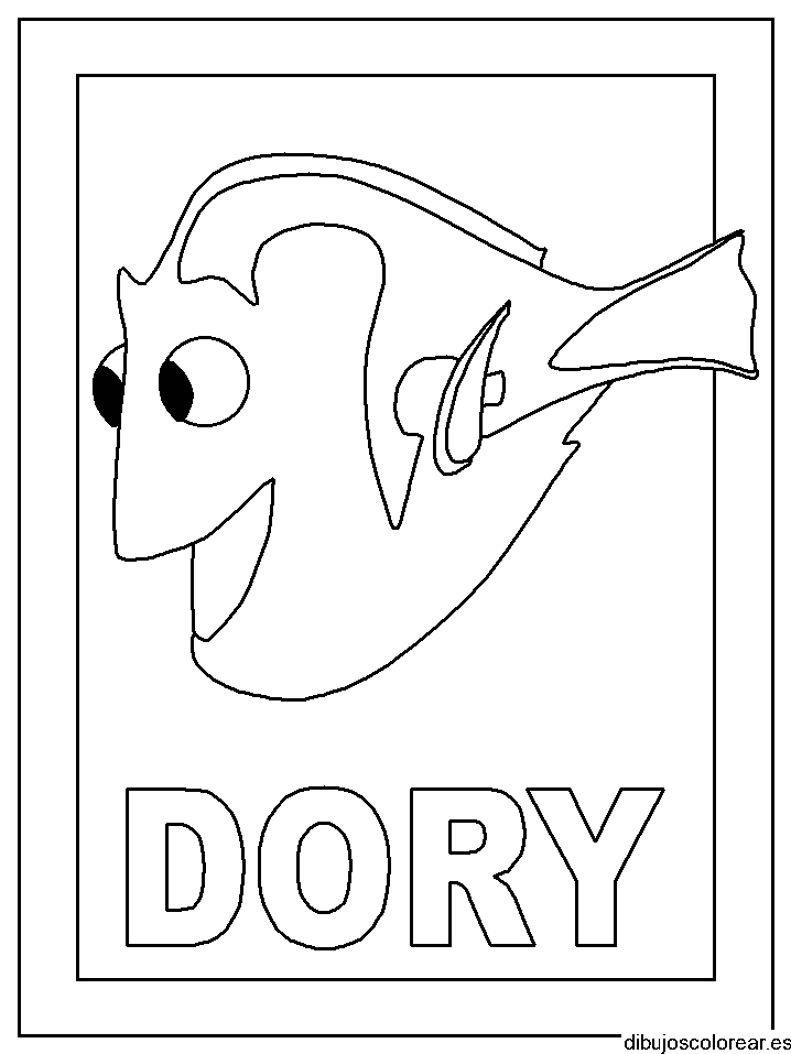 Dibujo de Dory en un portaretrato