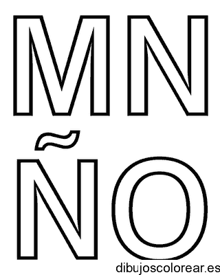 Dibujos de las letras M a la O
