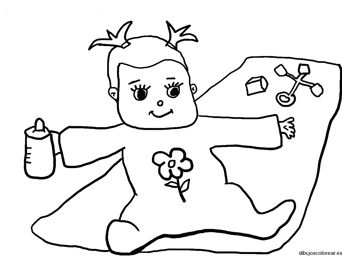 Dibujo de una hermosa bebé