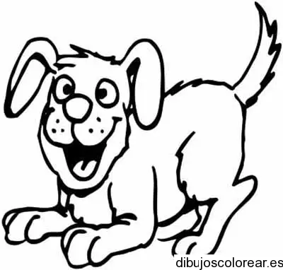 Dibujo de un feliz perro