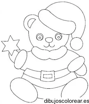 Dibujo de un oso con una estrella
