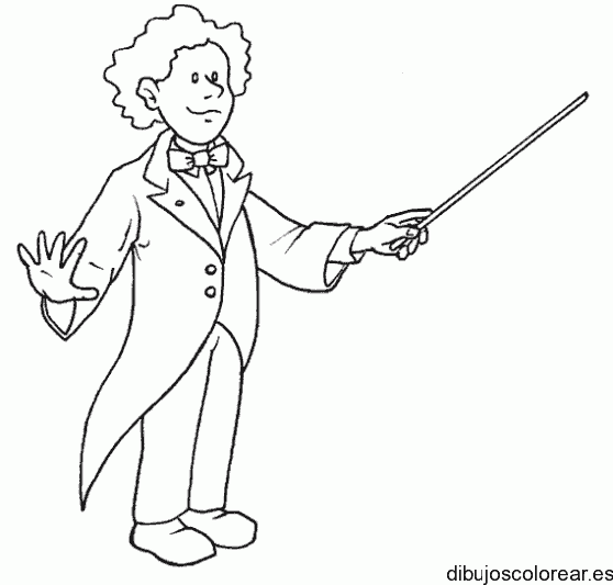 Dibujo de un director de música