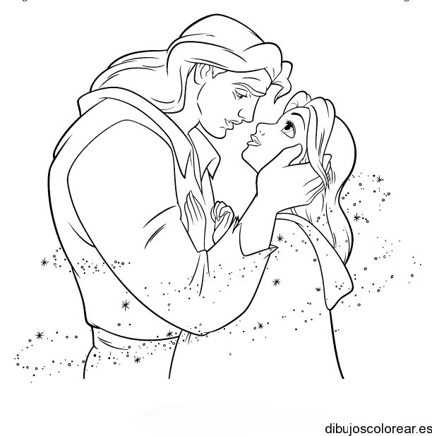 Dibujo de Bella y el príncipe