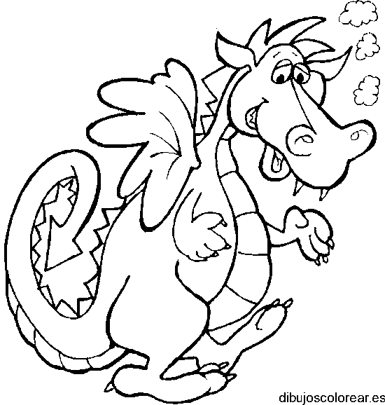 Dibujo de un dragón bailando