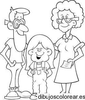 Dibujo de una familia felíz