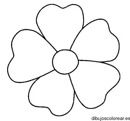Dibujo de una flor para pintar