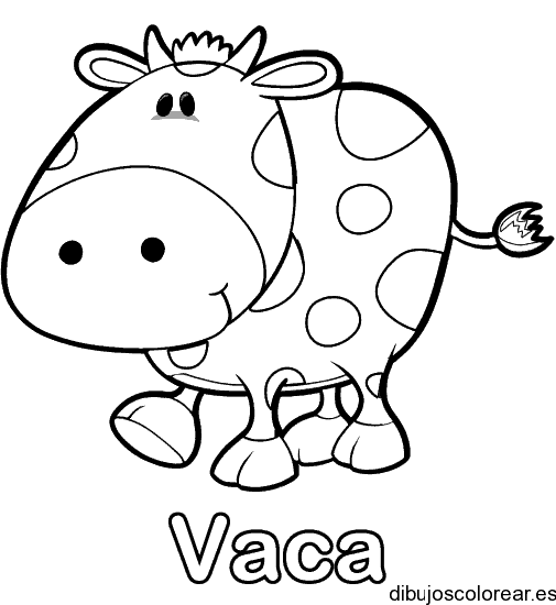 Dibujo de una vaca cómica