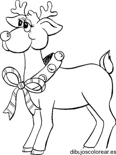 Dibujo de un venado con listón 