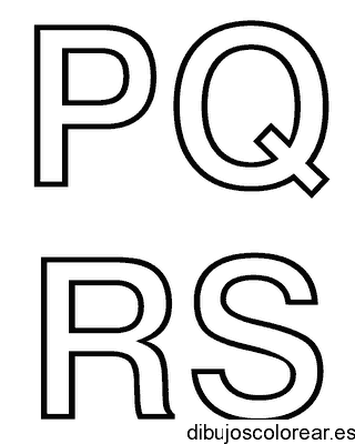 Dibujo de las letras P a la S