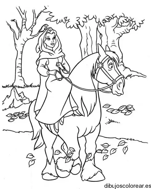 Dibujo de  Marian en caballo