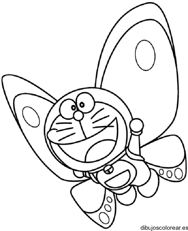 Dibujo del gato cósmico con alas