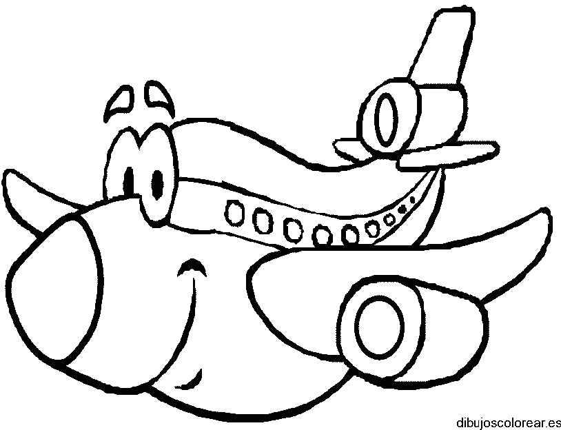Dibujo de un feliz avioncito