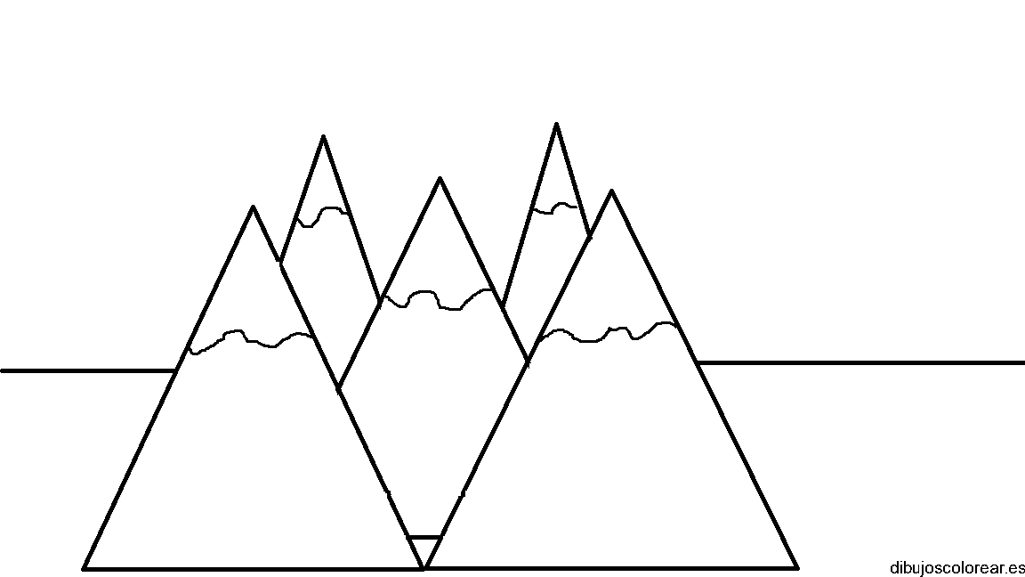 Dibujo de volcanes