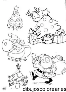 Dibujo de Santa Claus corriendo